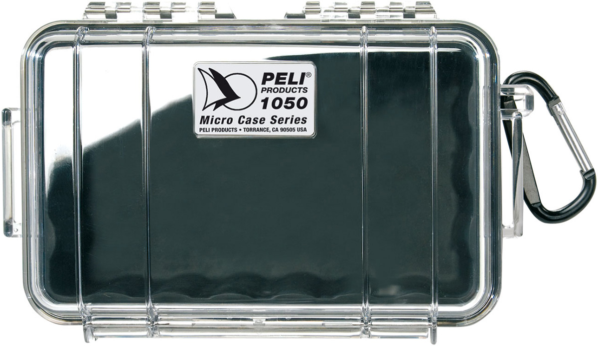 Micro case 1050 čierny s priehľadným vekom prázdny