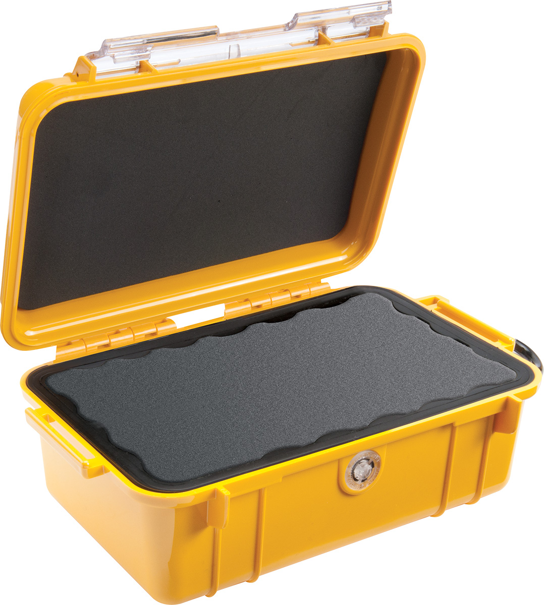 Micro case 1050 žltý s čírym vekom prázdny