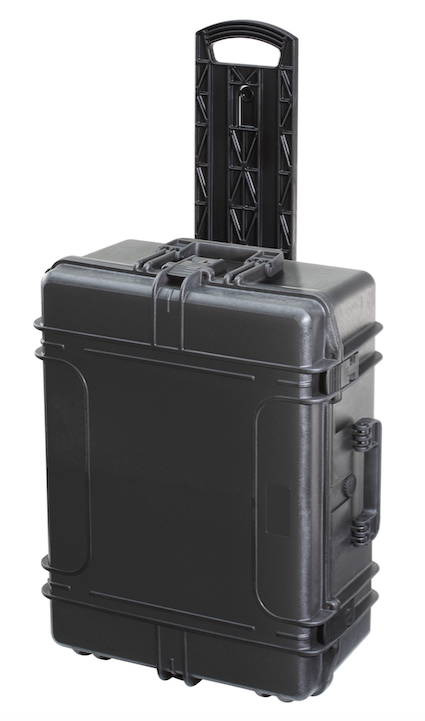 Odolný vodotesný kufor TS 620/25 RST, s penou, trolley, čierny