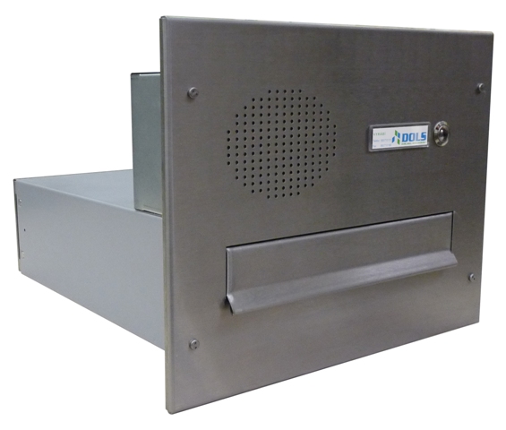 Poštová schránka B-04 do stĺpika + horná elektroschránka s 1x zvončekom a prípravou pre HM - NEREZ