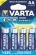 Varta Tužkové baterie High Energy pro elektronické trezorové zámky, 4xAA